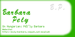 barbara pely business card